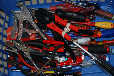 basket full of tools